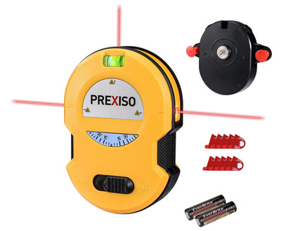 PREXISO Multi Surface Laser Level LED Light Vial, 30Ft Horizontal & Vertical