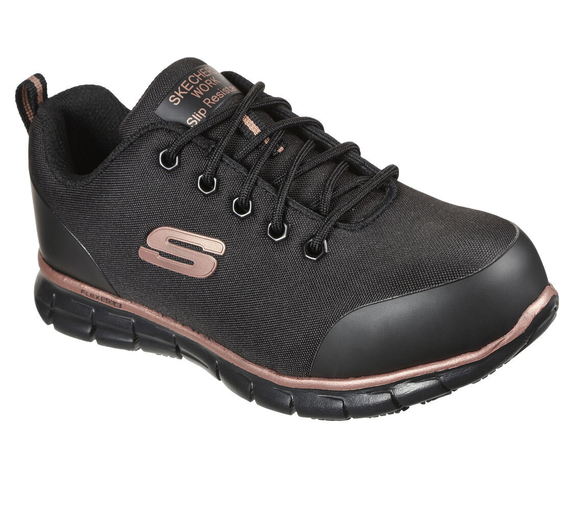 その他 Sherico Skechers Work Slip Resistant Black Shoes Women's Memory