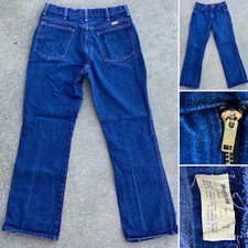 Rustler jeans made in USA Talon zipper 33 30 Measures 29 1/2 X 29 1/2 Vintage