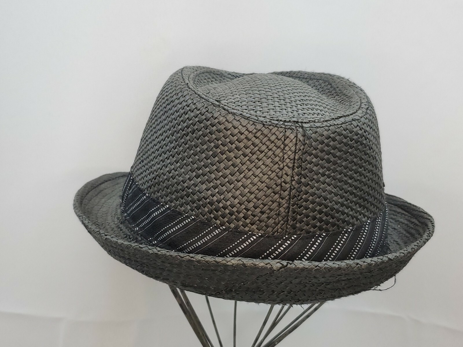 Fedora Straw RN 31905 Medium Black Hat with Band eBay
