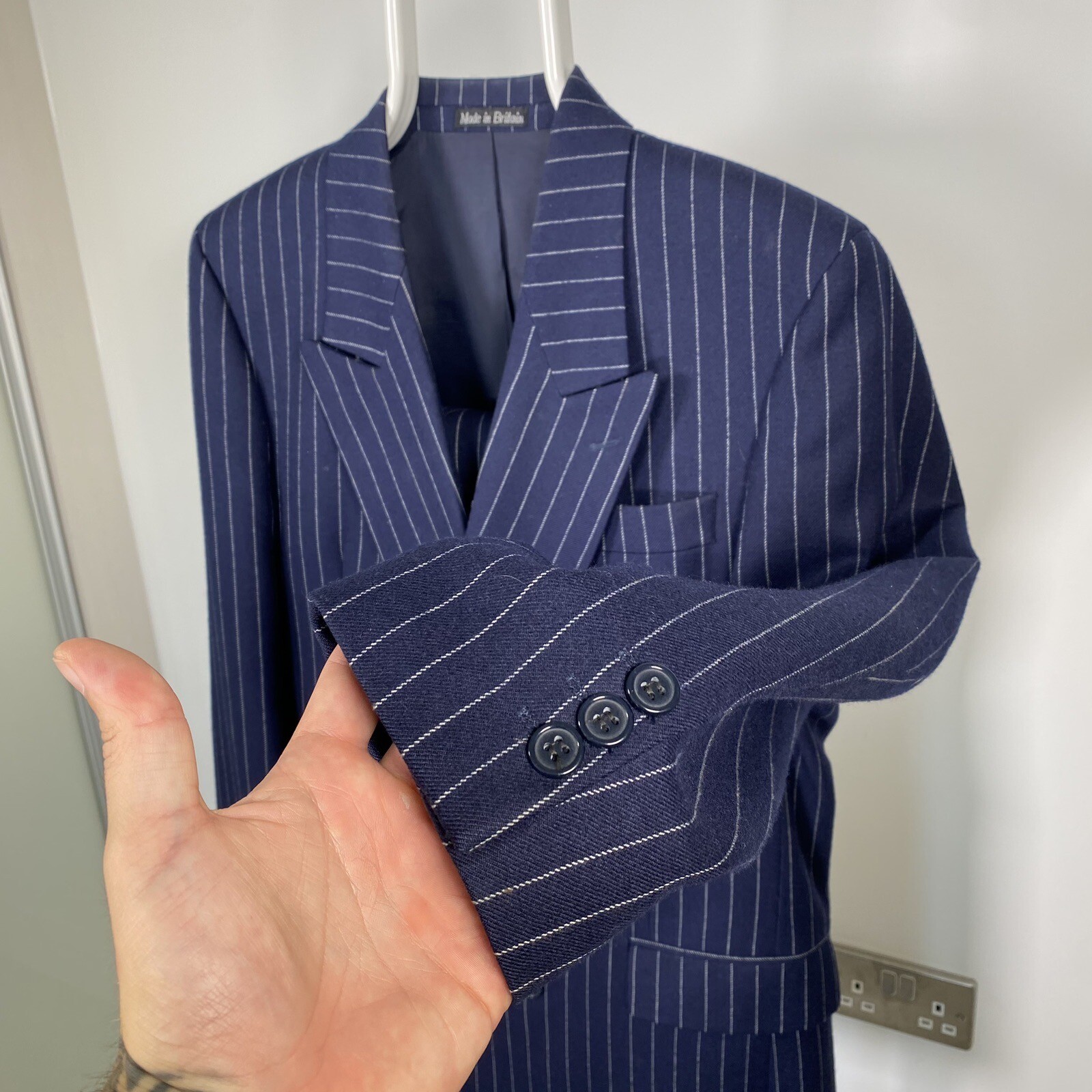 Welsh & Jefferies Eton Suit 2Piece Blue 44S/33S Bespoke Savile Row