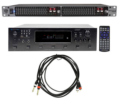 Technical Pro 6-Zone 12-Speaker Home Theater Bluetooth Receiver+Dual 15 Band Eq