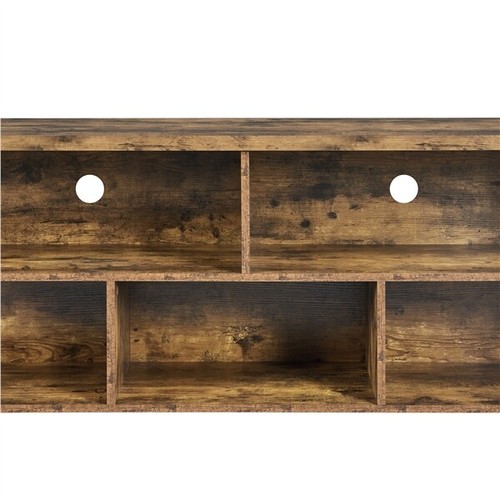 TV Stand with Storage Shelves Rustic Brown Industrial TV Console for 65 In TV - Picture 11 of 12
