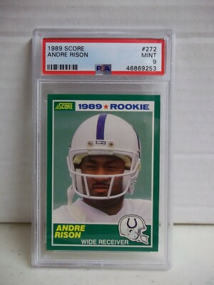 1989 Score Andre Rison Rookie PSA Mint 9 Card #272 NFL Indianapolis ...