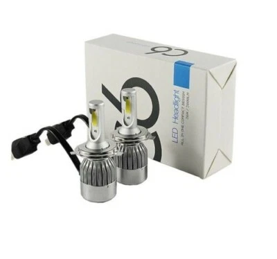 2X H1 72W 7200LM LED Headlight Kit Bulbs Lamps 6000K Bright White COB 12V 24V - Image 1 of 3