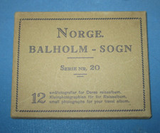 Norge, Balholm - Sogn, 12 miniature souvenir black & white photo set, Norway