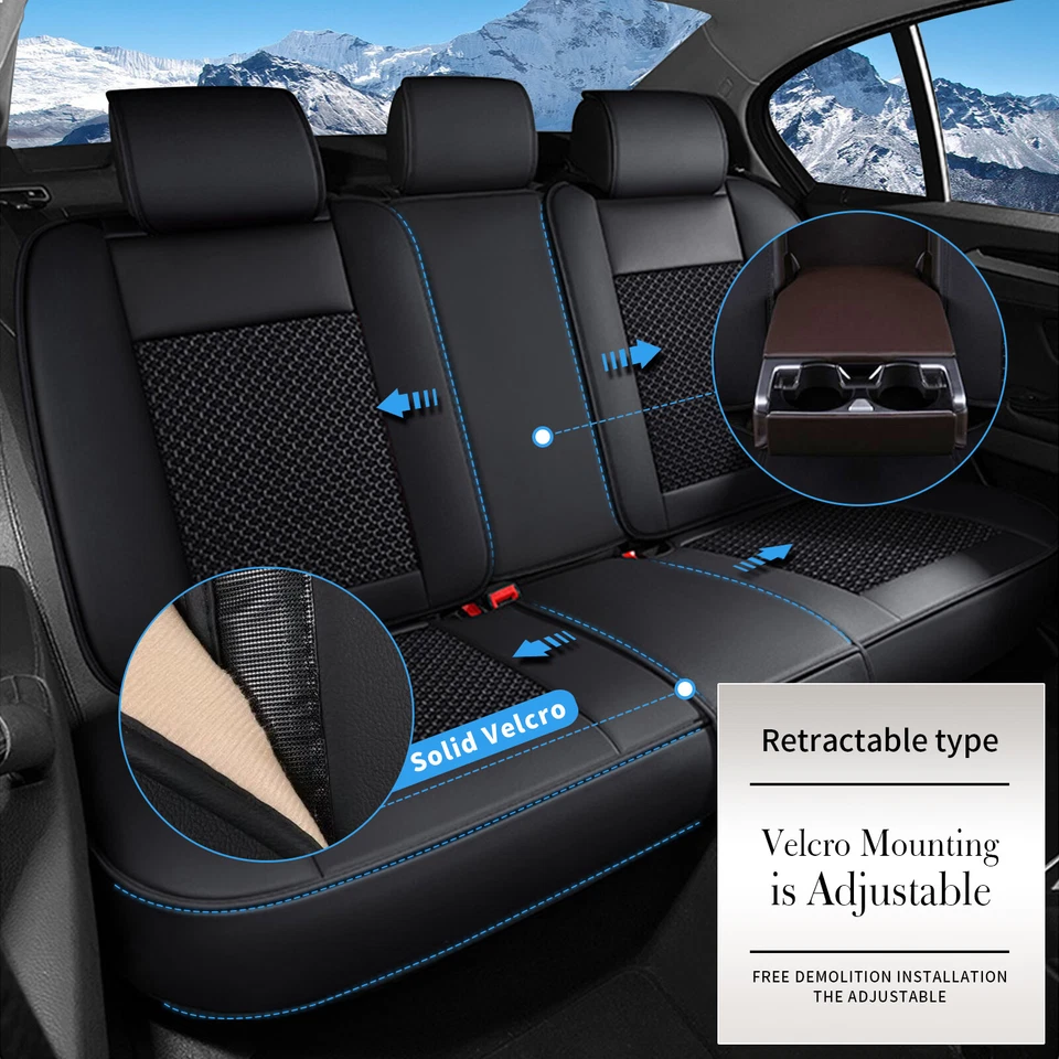 For Ford Ranger 2007-2023 Crew Cab Pickup 4-Door Car Seat Cover Full Set Cushion Foto 2 de 4