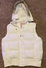 Ely Outerwear 50% Goose Down Zip/snap Removable Hood Vest Size Medium Nice