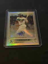 2022 Topps Update Chrome Elvis Andrus Refractor Auto #AC-EA  A's Rangers- Sharp!