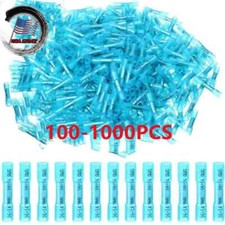 Heat Shrink Waterproof Wire Connectors Blue 14-16AWG Butt Seal Terminals 1000Pcs