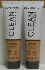 Covergirl Clean Invisible Foundation 150 Creamy Beige Lot Of 2 