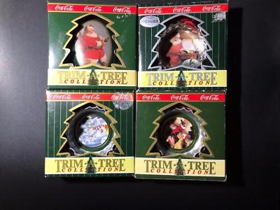 Lot of Coca Cola Trim A Tree Bottling Works Christmas Ornaments