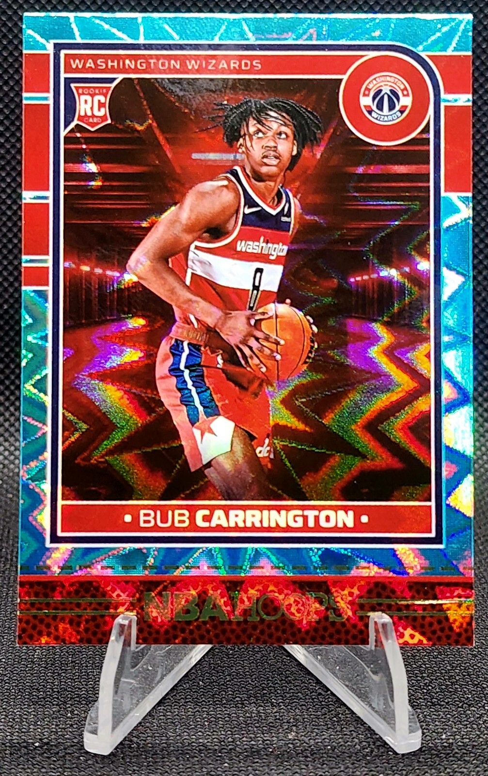 2024 NBA Hoops Bub Carrington Teal Explosion RC #244 Wizards