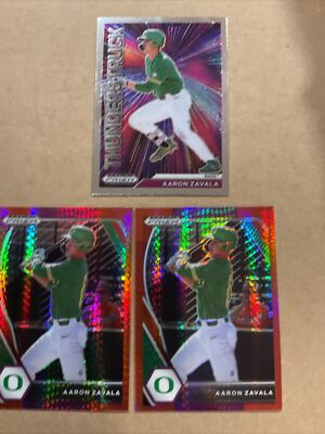 2021 Panini Prizm Draft Pick Rangers Prospect Aaron Zavala Common Hyper Prizm
