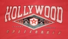 Vintage USA Made Red Hollywood California 1910 Paradise Cinema Hoodie Sz Large L