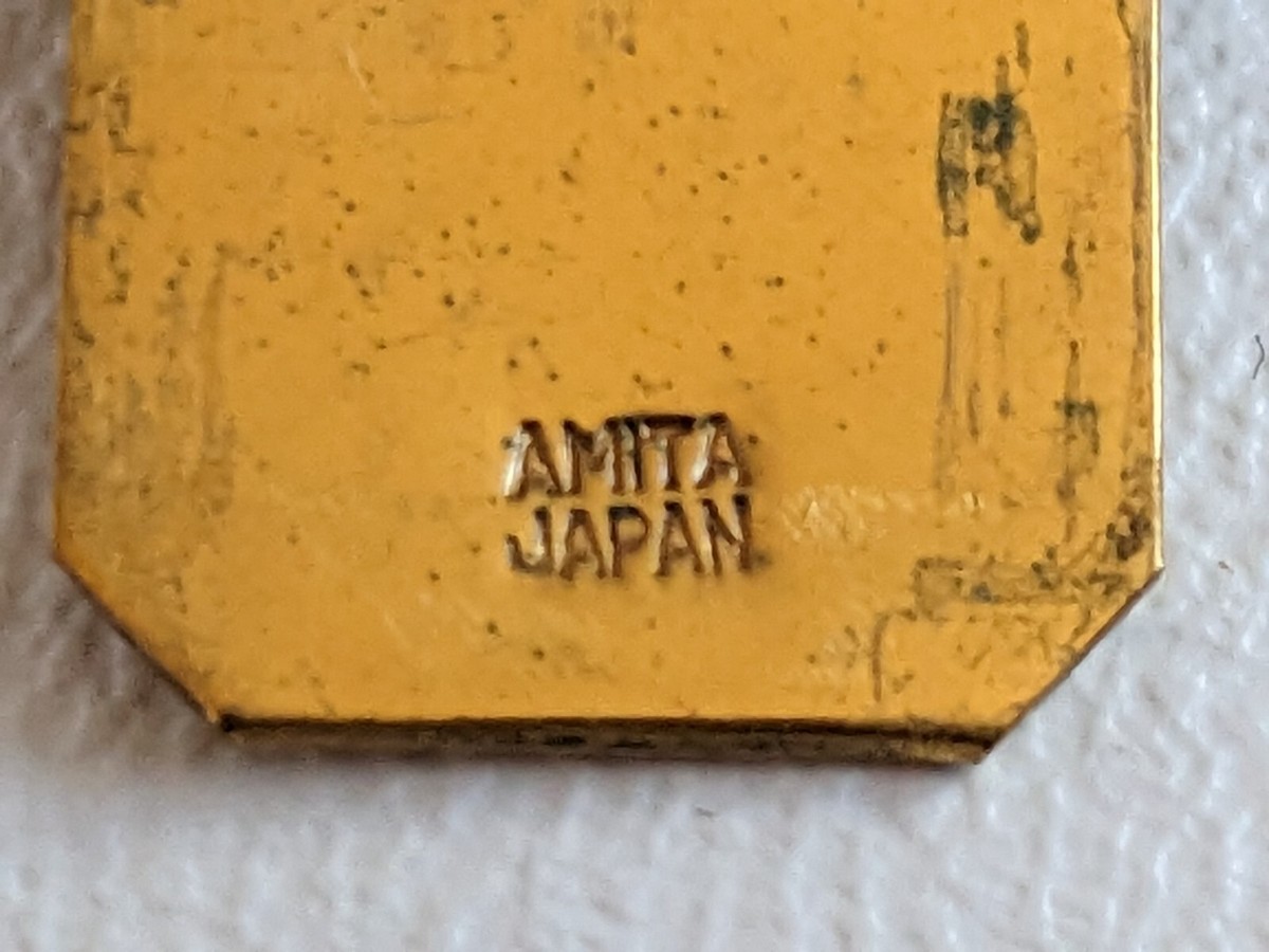 Vintage Sterling Japanese Amita Damascene Gold Leaf Inlay Scenic