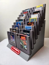 Nintendo NES 18 Cartridge Display Stand, 3D Printed