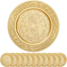 12 Pack Gold Charger Plates 13 Inch Gold roun...
