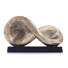 5.5'’ Infinity Knot Sculpture - Abstract Decorative Object, Modern Infinity L...