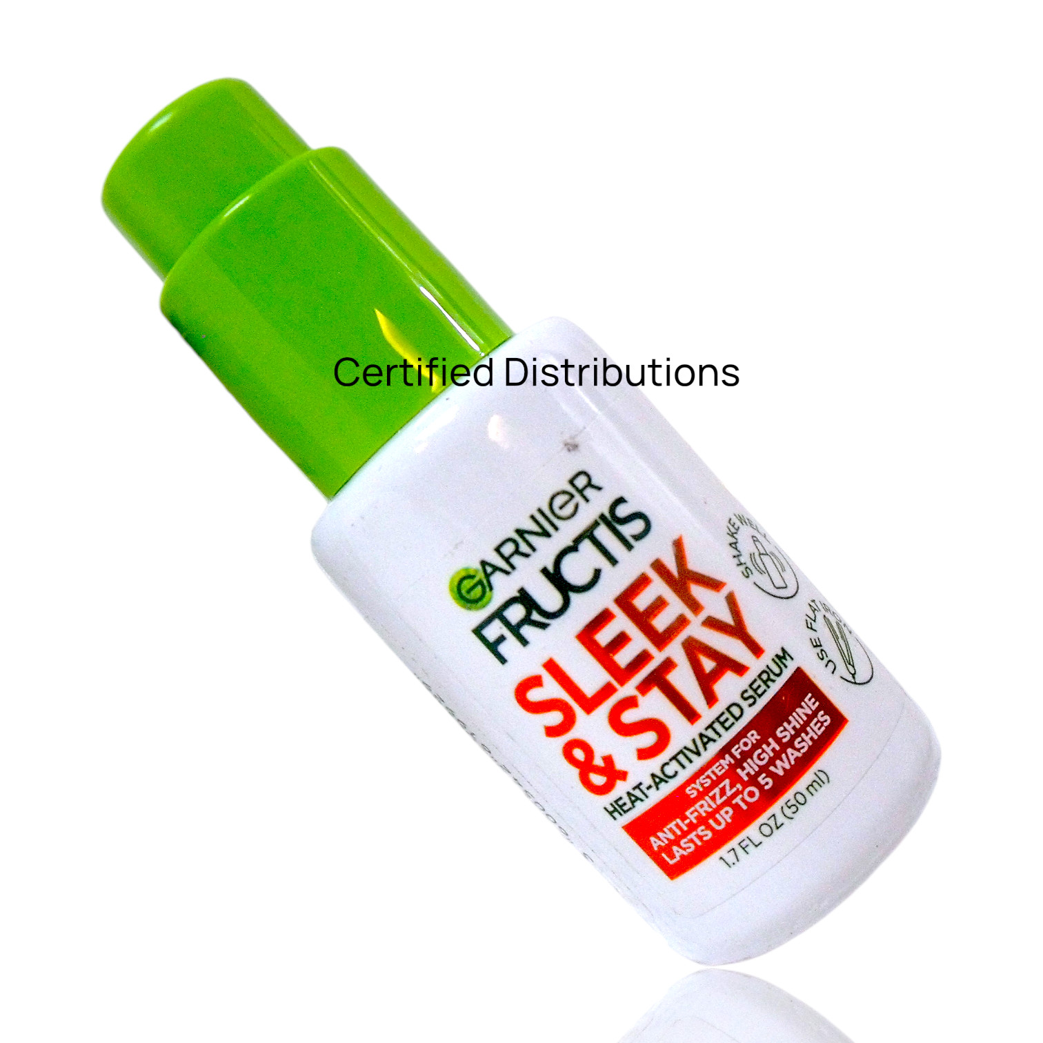 (3-Pack) Garnier Fructis Sleek & Shine Stay Pump Heat Activated Hair Serum 1.7oz
