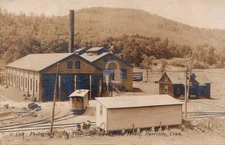 Burrville CT Connecticut Trolley Line & Power House c1910 RPPC Postcard COPY
