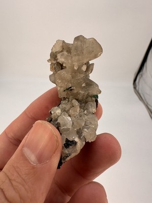 Snowflake Twinned Cerussite w/ Malachite - Tsumeb Mine, Oshikoto Region, Namibia