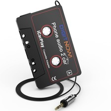Car Audio Cassette to Aux Adapter, 3.5MM Aux Audio Cable Tape Player for Smar...