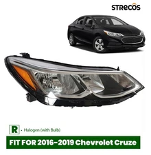 Headlight For 2016-2019 Chevrolet Cruze Halogen w/Bulbs Right Passenger Side
