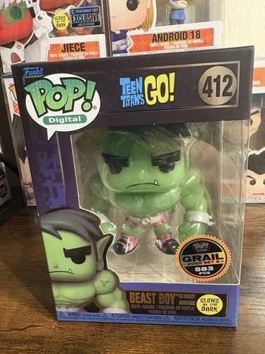 Beast Boy as Beast Monster #412 Teen Titans GO! Funko Digital Grail (Glow)