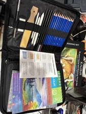 KALOUR 76Pc Art Supply Set - Sketching & Drawing Kit with Tutorial Book, Sketch