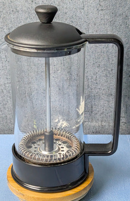 Bodum 3 Cup Glass French Press Coffee Maker Black Carafe 0.35L 12oz Switzerland