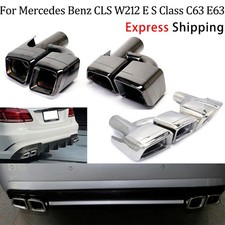 For Mercedes Benz AMG W212 W222 E S Class C63 E63 Car Exhaust Tip Muffler Pipe