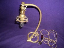 PIED DE LAMPE BRONZE COL DE CYGNE MULLER ART NOUVEAU /DECO TULIPE DAUM 1900