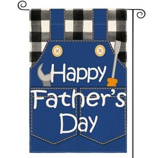 Happy Father's Day Garden Flag 12x18 Inch Double Sided Outside, Father Figure