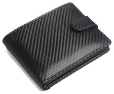 Mens Leather Wallet RFID Blocking Soft Genuine  Card Slots Id Window Coin Pocket