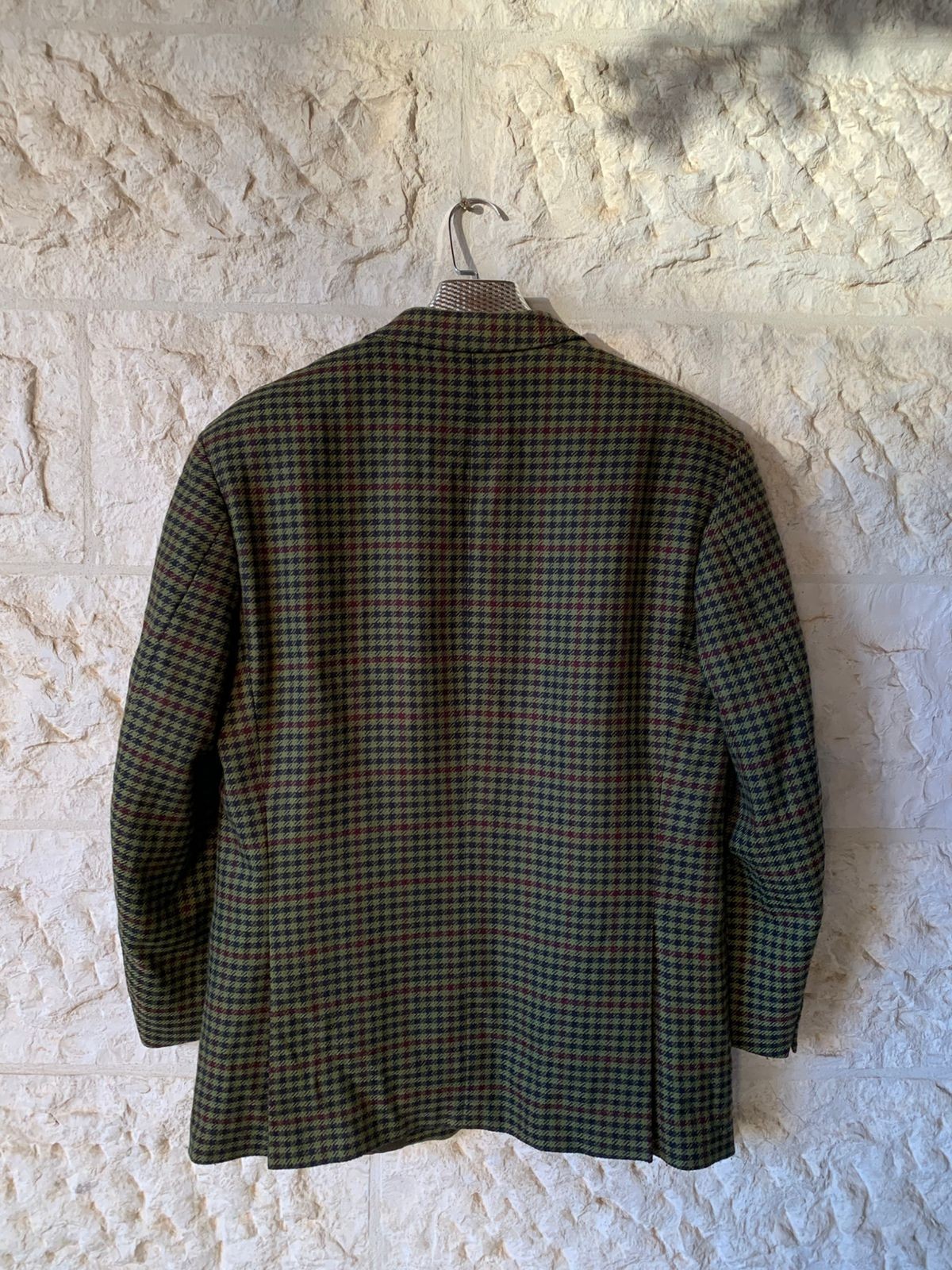 Vintage Hugo Boss Wool Cashmere classic plaid green jacket blazer 42R 42S thumbnail 10