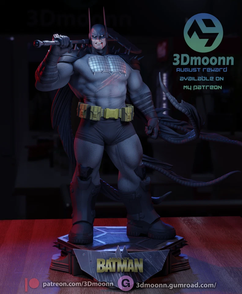 Absolute Batman - DC Fan Art Kit - Escala 1:8 (9 pulgadas) - 3Dmoonn Foto 2 de 4