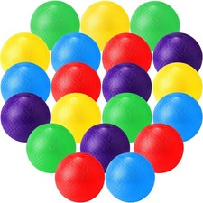 20 Pcs 6 Inches Playground Dodgeball Kick Balls for Kids Adults Colorful Infl...