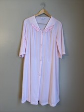 Vintage Vassarette Nightgown Robe Coquette Grandmacore Pastel Pink Romantic