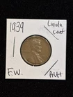 1939 Lincoln Wheat Cent - Full Wheats AU