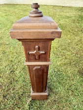 ANTIQUE Extra Large VICTORIAN WALNUT NEWEL POST  COLUMN Architecture Salvage
