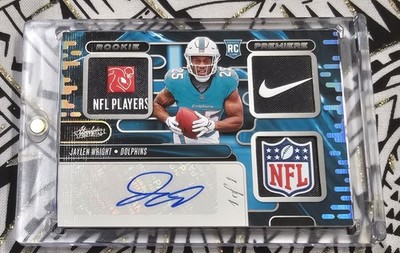 2024 Panini Absolute RPM-JWT Jaylen Wright AU Tag Nike Swoosh NFL Logo 1/1 JA19