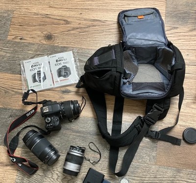 Canon EOS Rebel SL1 100D DSLR Camera Kit 18-55 IS II + 28-90 + 75-300 Bag