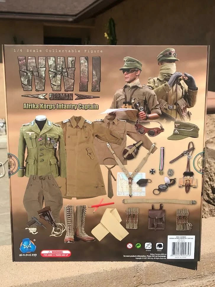 DID WWII GERMAN AFRIKA KORPS INFANTRY CAPTAIN WILHELM D80151 1/6