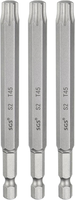3 StüCk T45 Torx Bit Set Schraubendreher Bitsatz 1/4 Zoll Sechskantschaft 100Mm