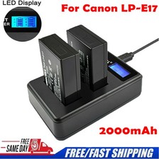 LP-E17 LPE17 Battery USB Charger For Canon EOS Rebel T6i T7i 800D M6 M5