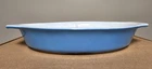 Vintage Pyrex 1 Qt Divided Casserole Dish Blue Milk Glass USA Retro