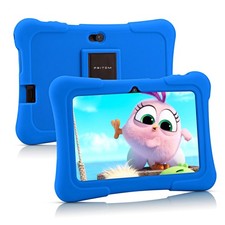 PRITOM 7" Kids Tablet Android 13, 32GB WiFi, Education, Toddler w/ Blue Case