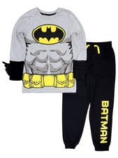 DC Comics Boys Long Sleeve Batman Hoodie T-Shirt  Jogger Pants Set Outfit 7