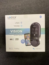 NEW LOCKLY VISION SATIN SMART DOORLOOK DEADBOLT VIDEO AUDIO DOORBELL FINGERPRINT